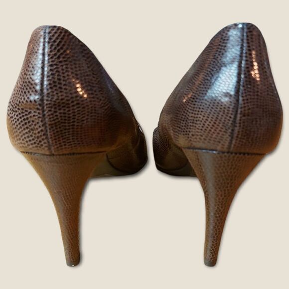 🌼4/$30 Bandolino Fairbury Brown Animal Print Pointed Toe Pumps Size 10 - Picture 3 of 10